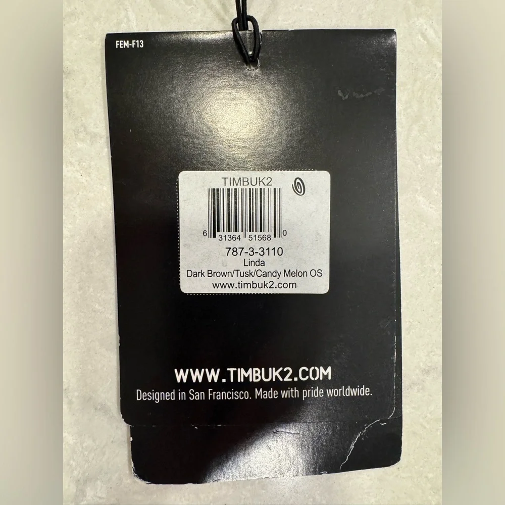 Timbuk2 Linda Brown and Cream Small Messenger Bag with Removable Shoulder Strap